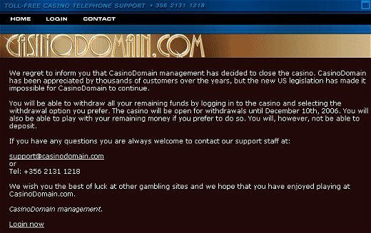 Casinodomain offline