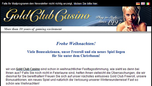 Gold Club Casino Bonus Aktionen