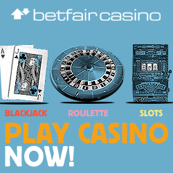 Betfair Casino 100% Bonus, 30 x Bonus Umsatz, Online Spiele ohne Bankvorteil