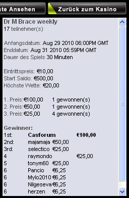 Online Casino Turniere im September 2010