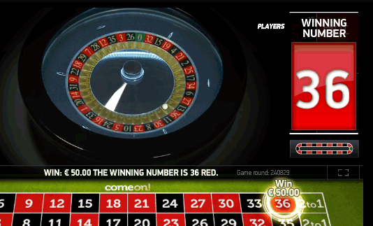 ComeOn Casino Live Roulette getestet